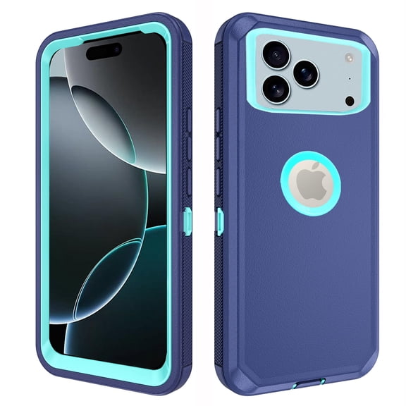 Asuwish Compatible with iPhone 17 Pro 6.3 inch Phone Case Hybrid Rugged Shockproof Hard Protective Drop Proof Full Body Heavy Duty Mobile Cell Cover for i Phone17 i17 17Pro Women Men Blue