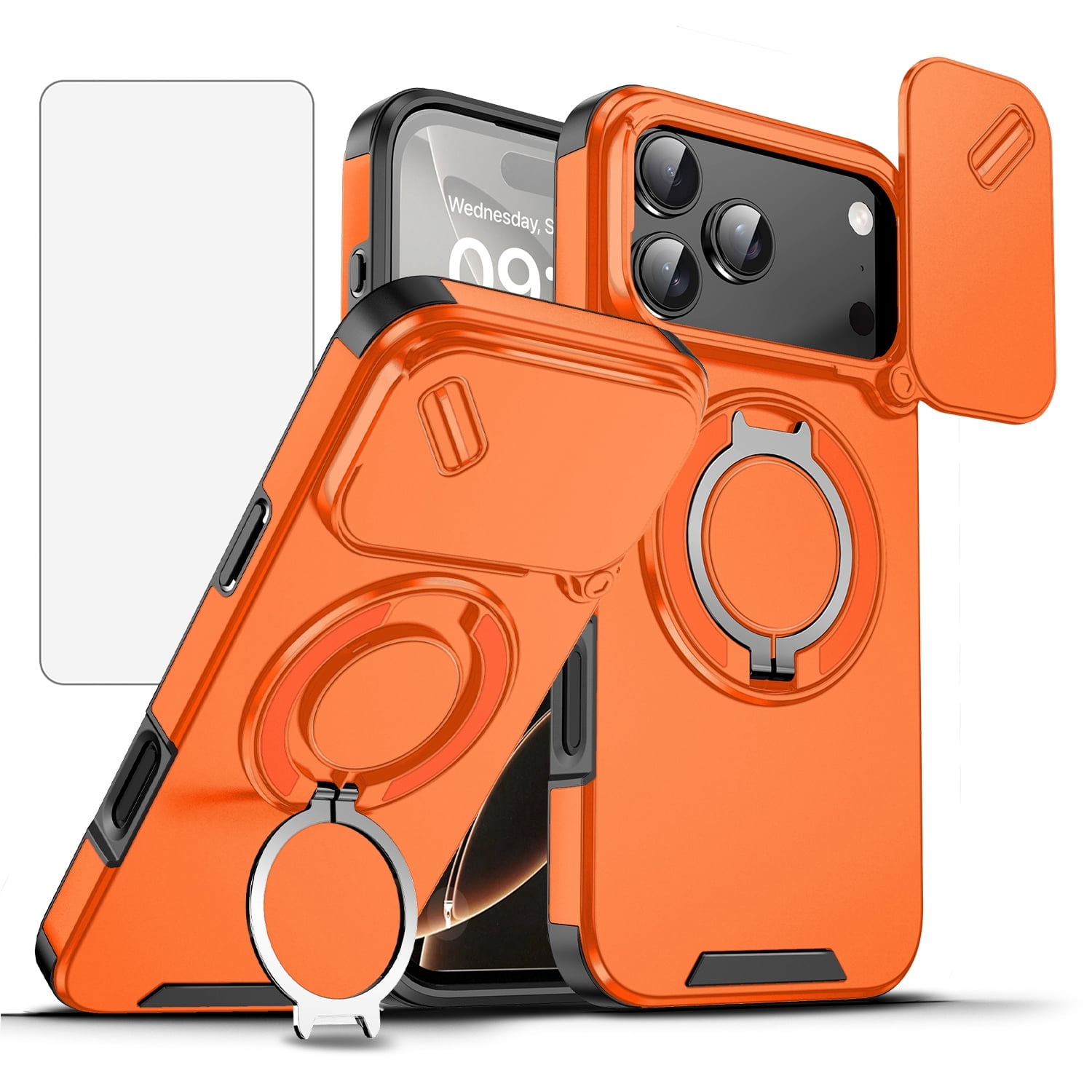 Asuwish Compatible with iPhone 17 Pro Max 6.9 inch Phone Case Slide ...