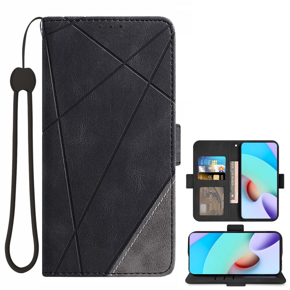 Asuwish Compatible With Xiaomi Mi S Wallet Case Lanyard Leather Flip Card Holder Stand Wrist