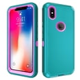 thumbnail image 1 of Asuwish Phone Case Compatible with iPhone Xs X 10 10s Hybrid Rugged Shockproof Hard Protective Drop Proof Full Body Heavy Duty Mobile Cell Cover for iPhoneX iPhoneXs iPhone10 10xs Xs Women Men Green, 1 of 8