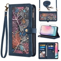 Asuwish Phone Case for Samsung Galaxy A20s Wallet Cover With Tempered ...