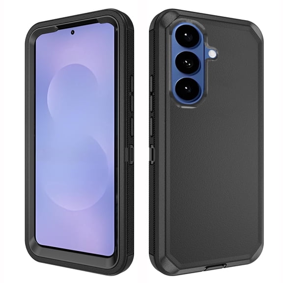 Asuwish Phone Case for Samsung Galaxy S26 Plus S26 5G Hybrid Rugged Shockproof Hard Protective Drop Proof Full Body Heavy Duty Mobile Cell Cover S26plus 26S S 26 26 Women Men Black