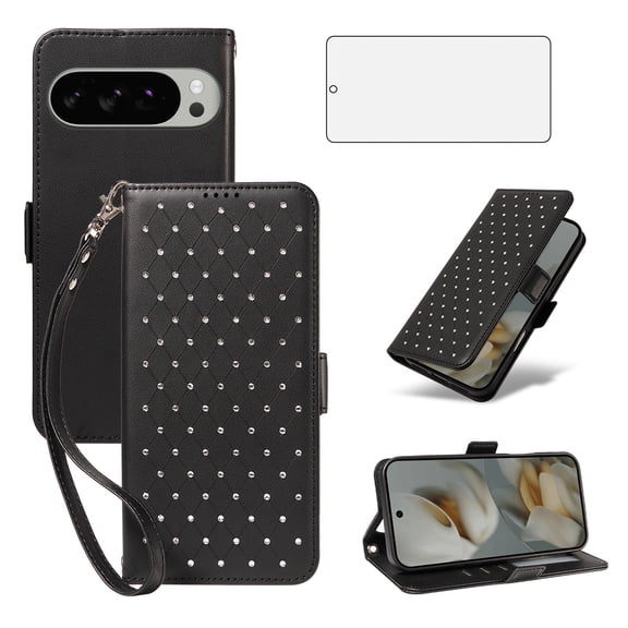 Asuwish Phone Case for Google Pixel 9/10 Pro XL DZXFF US Black