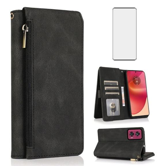 Asuwish Phone Case for Moto Edge 50 fusion FGDKPT Black Case