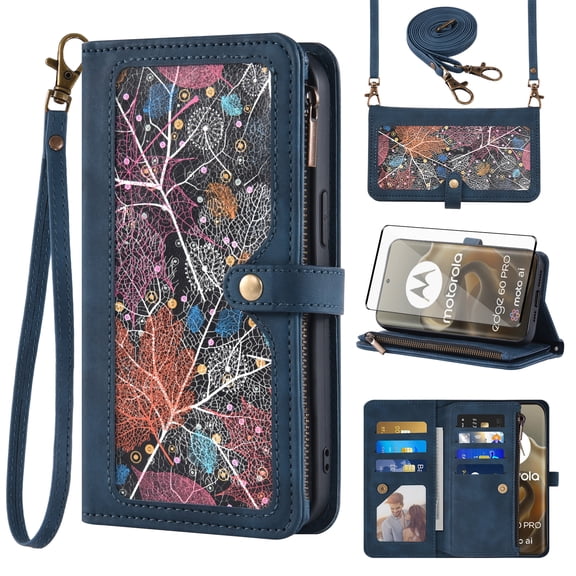 Asuwish Phone Case for Moto Edge 60 Pro 5G FGDKPT Blue Case