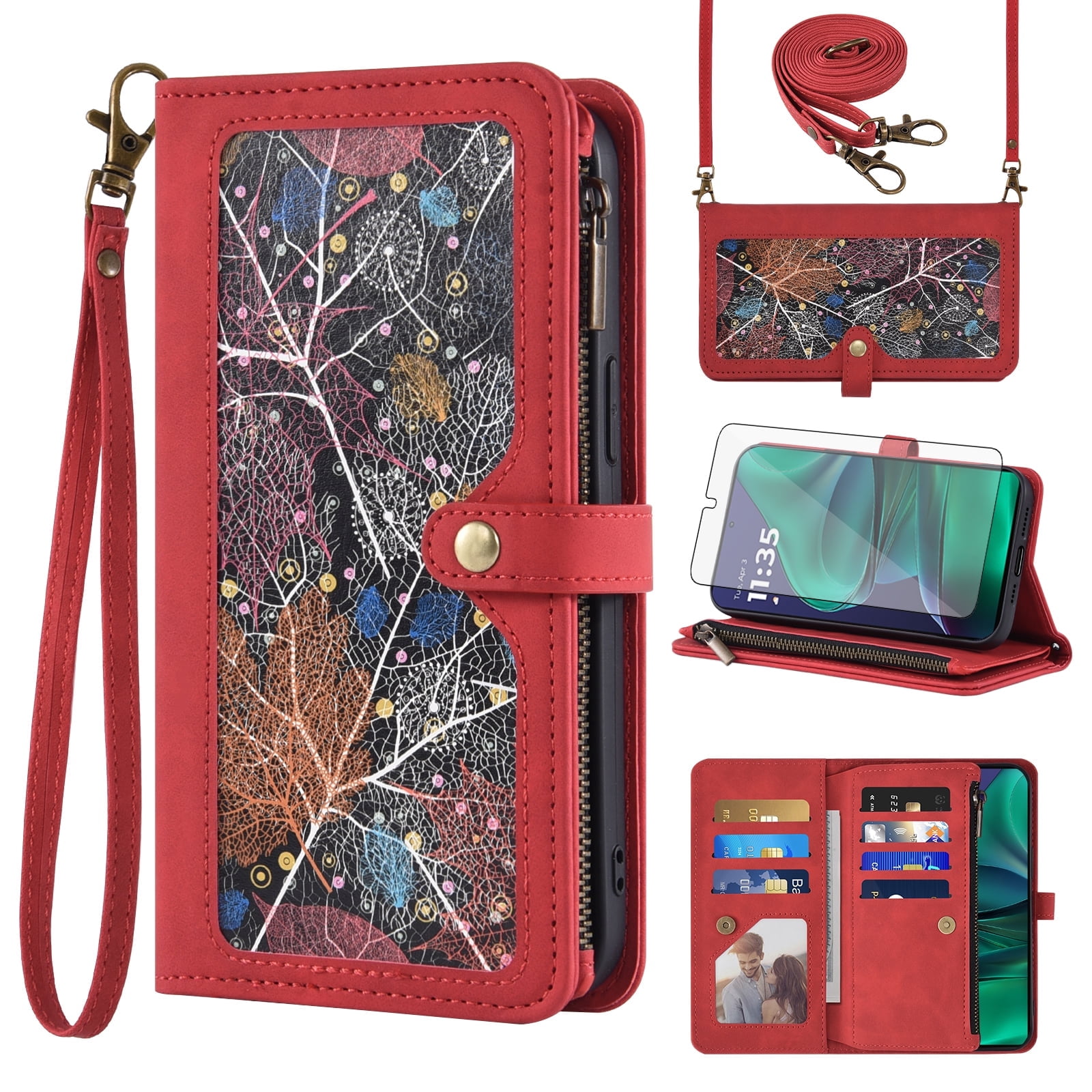 Asuwish Phone Case for Moto G Stylus 5G 2025 FGDKPT Red Case