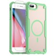 thumbnail image 1 of Asuwish Phone Case for iPhone 7 Plus Compatible with Magsafe Magnetic Tempered Glass Screen Protector Translucent Matte Back Shockproof Protective Cell Cover i Phone7s 7s + 7+ 7p Women Men Green, 1 of 11