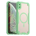 thumbnail image 1 of Asuwish Phone Case for iPhone Xs Max Compatible with Magsafe Magnetic Tempered Glass Screen Protector Translucent Matte Back Shockproof Protective Cell Cover i 10Xsmax 10xs 10s 10Plus Women Men Green, 1 of 11