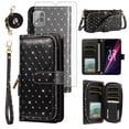thumbnail image 1 of Asuwish Wallet Phone Case for T-Mobile Revvl 6 Pro/6X Pro 5G Tempered Glass Screen Protector Bling Glitter Crossbody Lanyard Strap Flip Zipper Purse Card Holder Cell Cover Tmobile Revel6pro TCL Black, 1 of 8