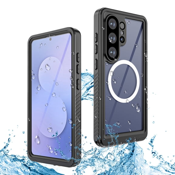 Asuwish Waterproof Phone Case for Samsung Galaxy S26 Ultra 5G Built-in Screen Protector 360 Full Body Compatible with Magsafe Clear Cell Cover Rugged Magnetic Protective S26Ultra 2026 Women Men Black