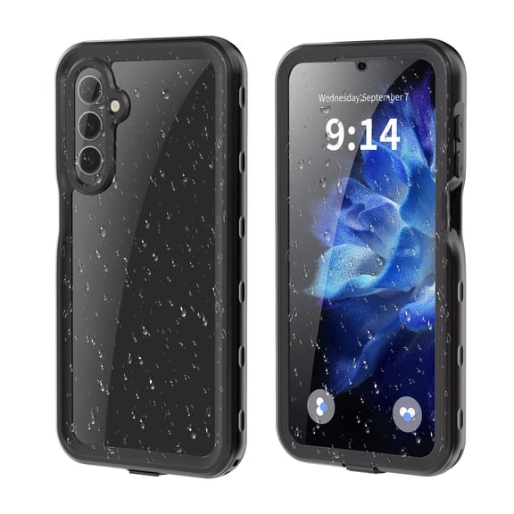 Asuwish Waterproof mobile Phone Case for Samsung Galaxy A16 5G/4G with Built-in Screen Protector 360 Full Body Clear Cell Cover Rugged Protective A 16 16A SM-A166U Women Men Black