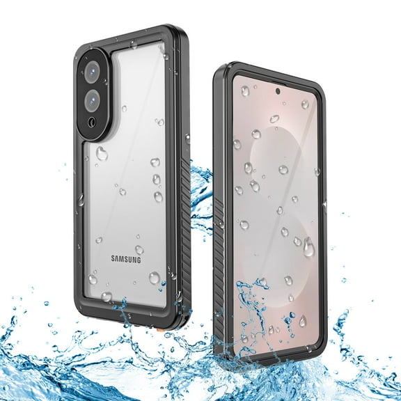 Asuwish Waterproof mobile Phone Case for Samsung Galaxy S25 Edge 5G with Built-in Screen Protector 360 Full Body Clear Cell Cover Rugged Protective S25Edge 25S S 25 25Edge 6.66 2025 Women Men Black