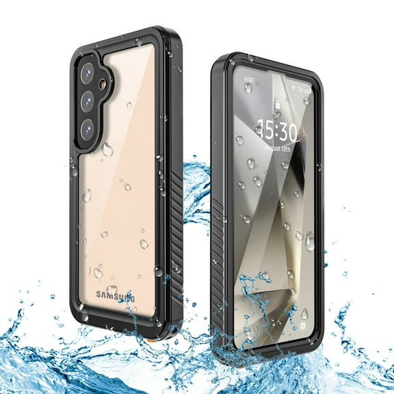 Asuwish Waterproof mobile Phone Case for Samsung Galaxy S25 Plus S25  5G with Built-in Screen Protector 360 Full Body Clear Cell Cover Rugged Protective S25Plus 25S  S 25 25  SM-S936U Women Men Black