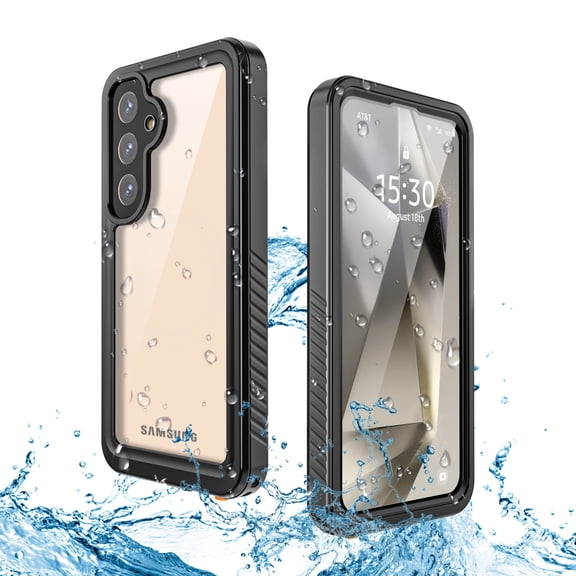 Asuwish Waterproof mobile Phone Case for Samsung Galaxy S25 Plus S25  5G with Built-in Screen Protector 360 Full Body Clear Cell Cover Rugged Protective S25Plus 25S  S 25 25  SM-S936U Women Men Black