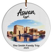 Aswan Egypt Christmas Ornament, Collection of City Travel Souvenirs for Family and Friends, Christmas Tree Ornament City Travel, Trips of The Year, Christmas Ornament 2025