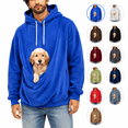 thumbnail image 1 of Aswuknt Pet Pouch Hoodie Men Fleece Kangaroo Pocket Dog Pouch Pullover Pet Carrier Sweatshirts Animal Holder Long Sleeve Casual Tops, 1 of 7