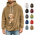 thumbnail image 1 of Aswuknt Pet Pouch Hoodie Men Fleece Kangaroo Pocket Dog Pouch Pullover Pet Carrier Sweatshirts Animal Holder Long Sleeve Casual Tops, 1 of 7