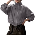 thumbnail image 1 of Aswuknt Womens Gingham Jacket Plaid Oversized Stand Collar Casual Coat Spring Fall Cropped Jackets With Pockets, 1 of 9