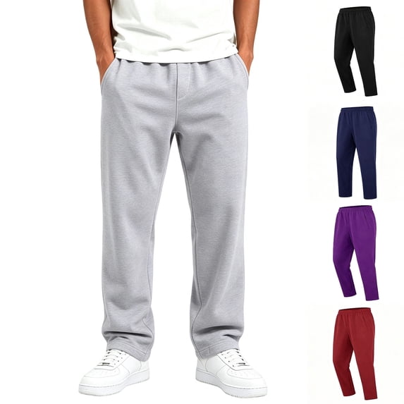 Asxite Boys Solid Pants Casual Fall Winter Outdoor Stretch Pockets Elastic Waist Straight Leg Bottom