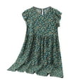 thumbnail image 1 of Asxite Girls 2-8 Years Print Cap Sleeve Dress, 1 of 4