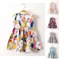 thumbnail image 1 of Asxite Girls Fashion Dresses Sleeveless Round Neck Floral Print Comfortable Summer Style 4-14Y, 1 of 4