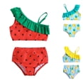 thumbnail image 1 of Asxite Girls Summer Printed Swimsuit Set for Age 3-7Y 2 Piece, 1 of 5