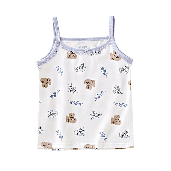 Asxite Girls Tank Tops Solid Sleeveless Crewneck Spaghetti Strap Tank Top Summer Tank Tops for 5-14Y
