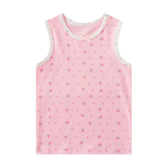 Asxite Girls Tank Tops Solid Sleeveless Crewneck Spaghetti Strap Tank Top Summer Tank Tops for 5-14Y