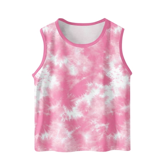 Asxite Girls Tank Tops Solid Sleeveless Crewneck Spaghetti Strap Tank Top Summer Tank Tops for 5-14Y