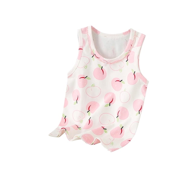Asxite Girls Tank Tops Solid Sleeveless Crewneck Spaghetti Strap Tank Top Summer Tank Tops for 5-14Y