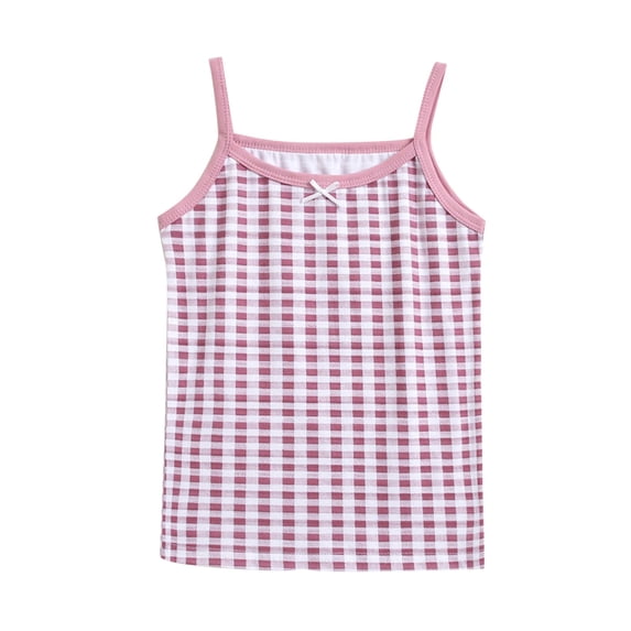 Asxite Girls Tank Tops Solid Sleeveless Crewneck Spaghetti Strap Tank Top Summer Tank Tops for 5-14Y
