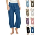 thumbnail image 1 of Asxite Girls Wide Leg Capris Elastic Waist Casual Summer with Pockets 4-14 Y, 1 of 6