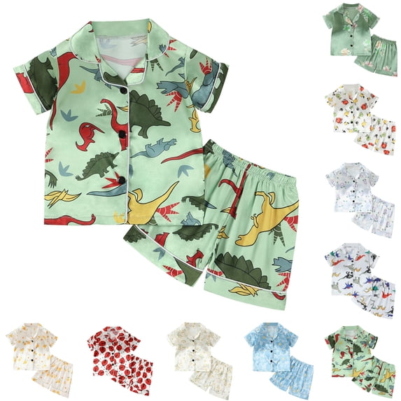 Asxite Toddler Girls Summer Outfits Floral Breathable Short Sleeve Top and Shorts Set 12M-8Y