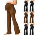 thumbnail image 1 of Asxite Maternity Pants Over Belly Yoga Leggings High Waist Side Pocket Stretch Full Length Pregnant Women, 1 of 5