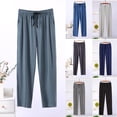thumbnail image 1 of Asxite Mens Pajama Pants Solid Loose Casual Home Long Sleep Pants, 1 of 4