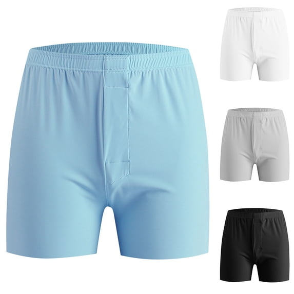 Asxite Mens Pajama Pants Solid Plus Size Loose Breathable Home Sleep Shorts