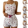 thumbnail image 1 of Asxite Pajamas for Women Set Solid Camisole Casual Set Loungewear 2 Piece, 1 of 4