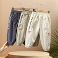 thumbnail image 1 of Asxite Toddler Boys Fashion Casual Loose Cargo Pants Winter Pants Solid Pockets 2-10 Y, 1 of 7