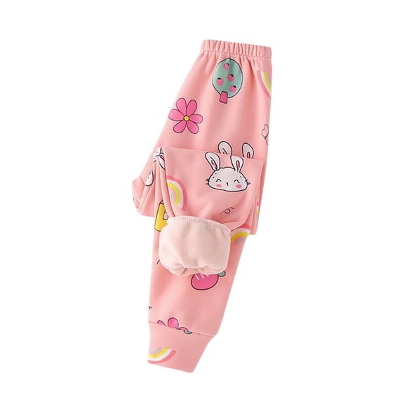 Asxite Toddler Casual Fleece Lined Leggings Winter Pants Print Ankle 3-13 Y