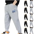 thumbnail image 1 of Asxite Toddler Casual Loose Sweatpants Winter Pants Astronaut Print Elastic Waist 3-12 Y, 1 of 4