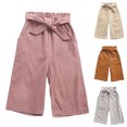 thumbnail image 1 of Asxite Toddler Girls Casual Wide Leg Corduroy Pants Winter Pants Solid Cropped 3-8 Y, 1 of 7
