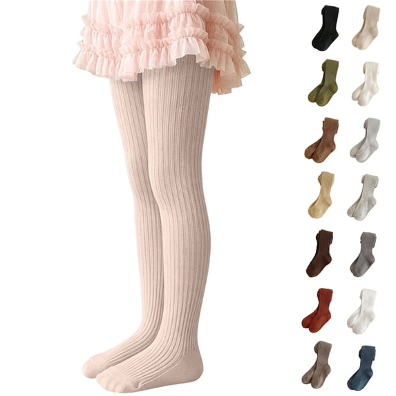 Asxite Toddler Girls Pants Solid Knit Breathable Fashion Loose Casual Dance Tights 2-7 Y