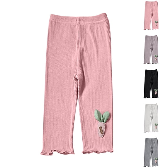 Asxite Toddler Girls Shorts Casual Loose Breathable Fashion Carrot Print Leggings for 1-7Y