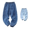 thumbnail image 1 of Asxite Toddler Jeans Casual Loose Breathable Fall Pants Solid Pockets Ankle 5-12 Y, 1 of 5