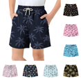 thumbnail image 1 of Asxite Toddler Shorts Casual Loose Breathable Fashion Print Drawstring Elastic Sweatpants for 2-12Y, 1 of 7