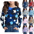 thumbnail image 1 of Asxite Girls and Boys Print Tops Long Sleeve Crew Neck T Shirt Fall Star Print Casual School Uniform, 1 of 7