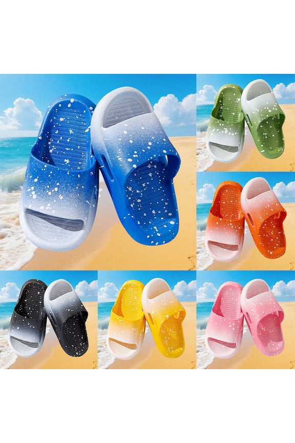 Toddler Sandals Kids Gradient Slides Grip Soft Sole Breathable for Girls Shoes 5-12 Y