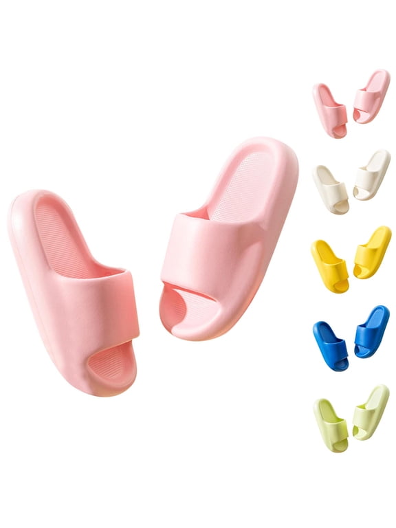 Toddler Sandals Kids Summer Solid Grip Slides Indoor Bathroom Super Soft Outdoor Soft Sole for Water Shoes 3-10 Y