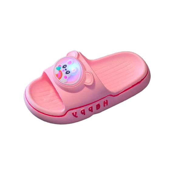 Asxite Toddler Sandals Light Up Grip Soft Sole Casual Slides for Girls Shoes 3-8 Y