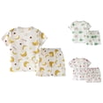 thumbnail image 1 of Asxite Toddler Summer Outfits Print Short Sleeve Top and Shorts Set 6M-6Y, 1 of 4